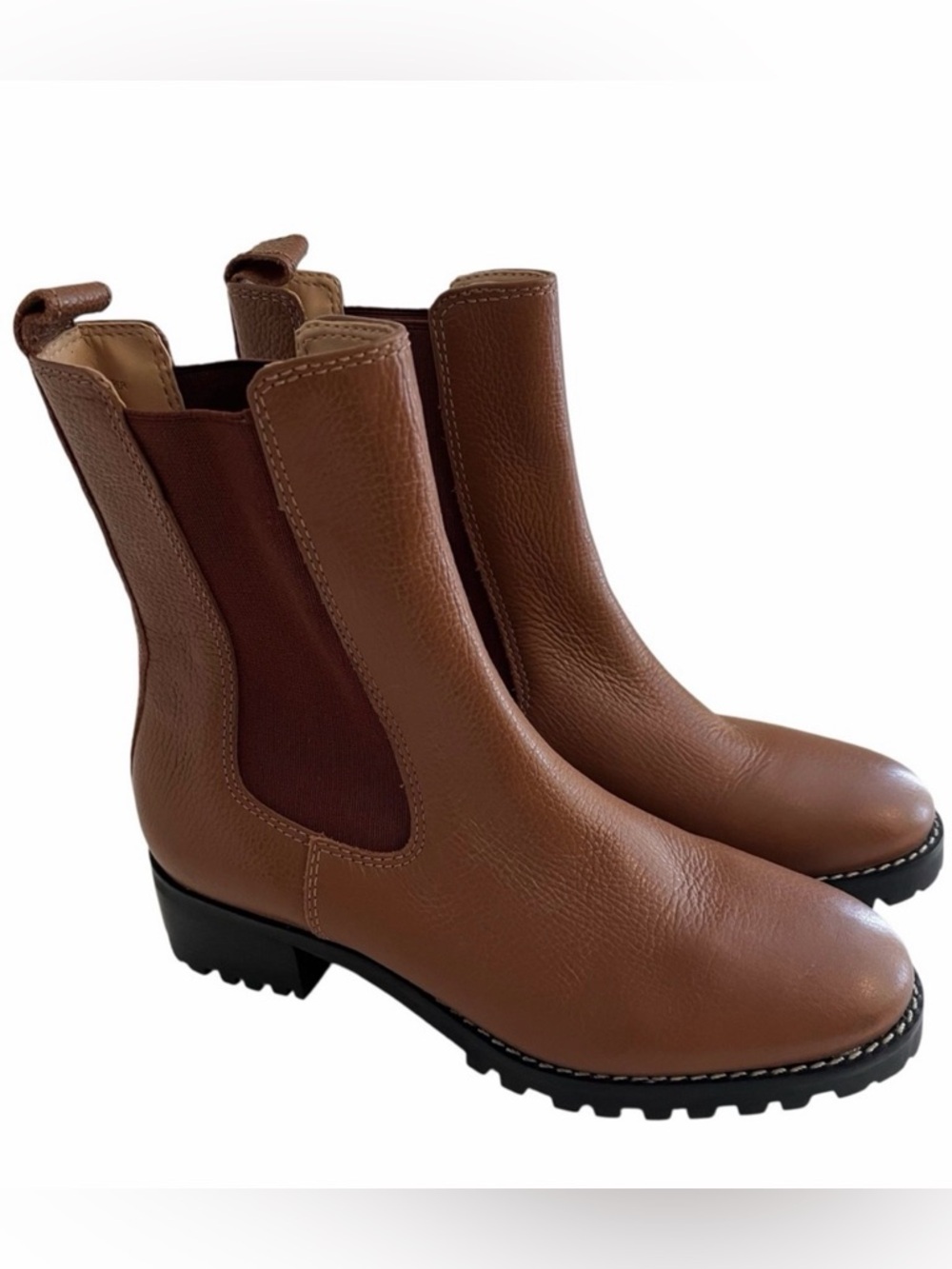 Talbots Brown Leather "Tish" Ankle Chelsea Boots 6 NEW